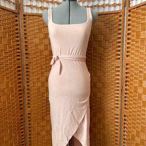 Aritzia Wilfred Saturn Pink Midi Dress